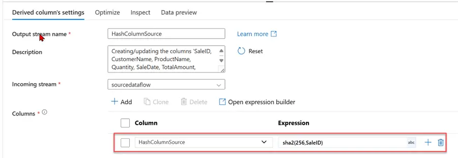 Hash Column