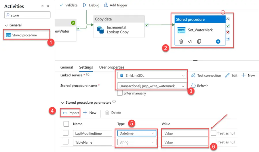 Stored Procedure Activity