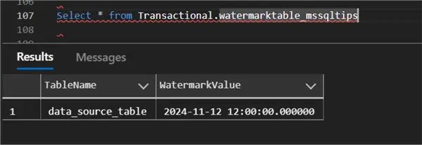 Water Mark Table with new Date