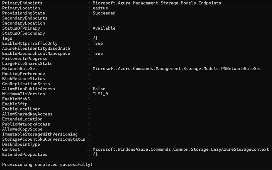 Output of Shell Run