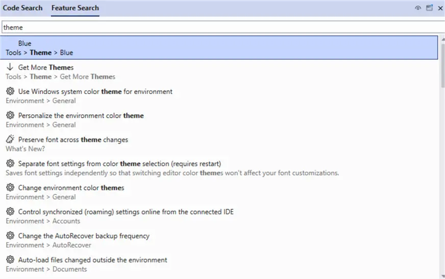 Search: theme