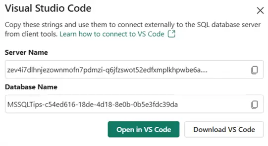 server and database name