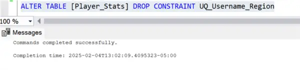Dropping the constraint does not affect key