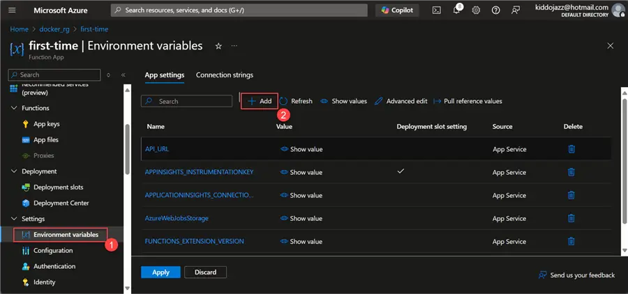 Add Environment Variable