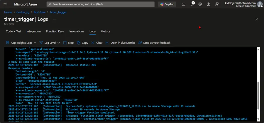 Confirm Log from Data