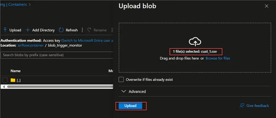 Upload File to ADLS