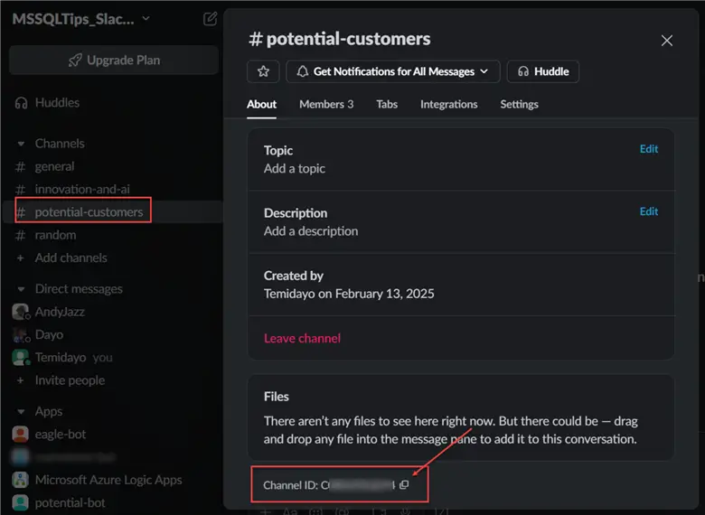 Copy Channel ID