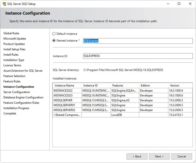 Instance Configuration