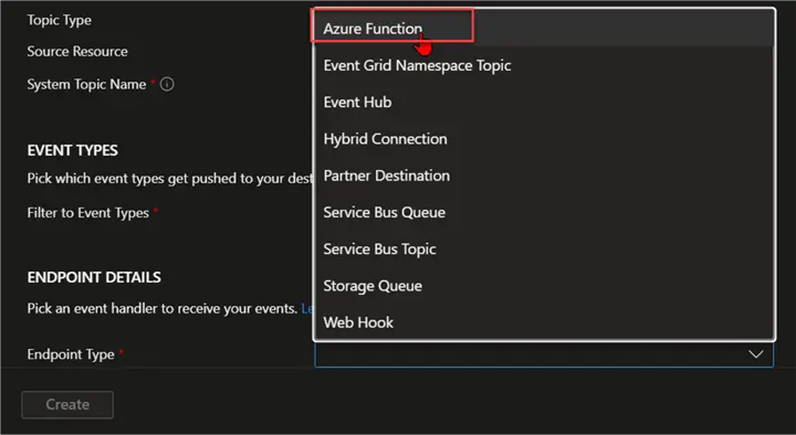Azure Function Event Grid Trigger Example and HTTP Post Request
