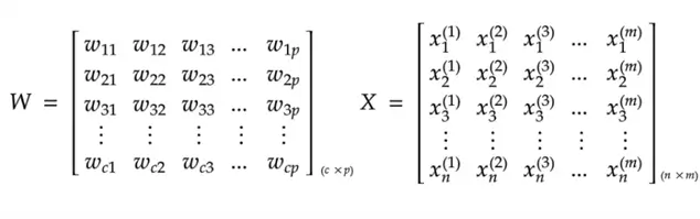 Generic weight and dataset matrices