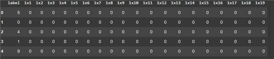 Few rows and columns of the dataset