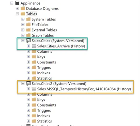 creating temporal tables