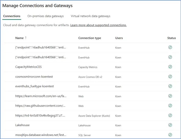 manage connections and gateways