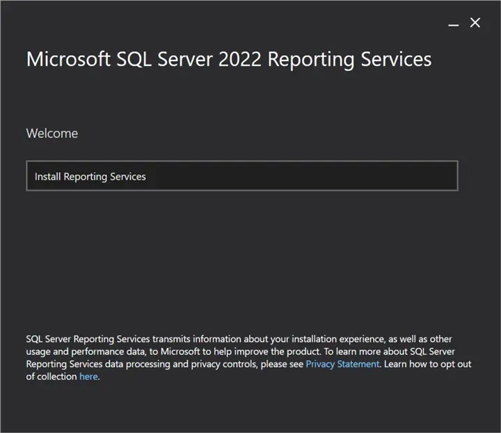 SSRS installer