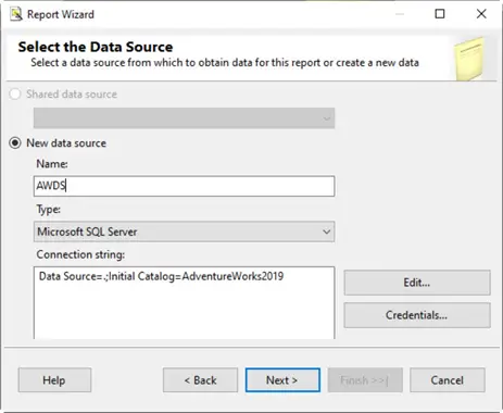 Select data source