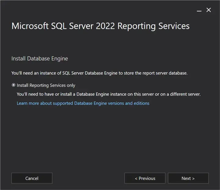 install database engine