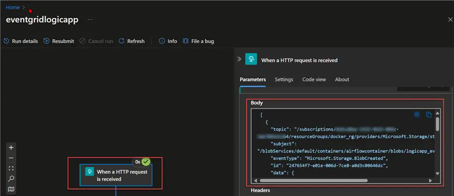 HTTP Action Body