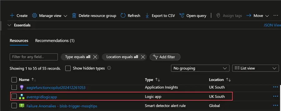 Azure LogicApp Resources