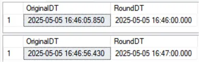 Round time to nearest minute