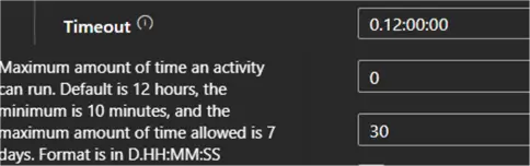 default activity timeout