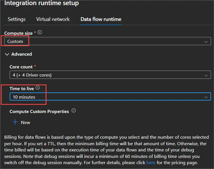 time to live config of a runtime