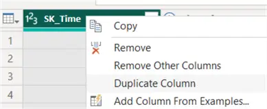 duplicate sk column