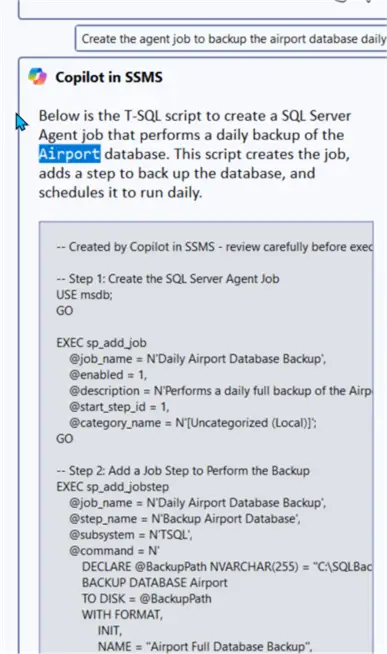 Agent Job script