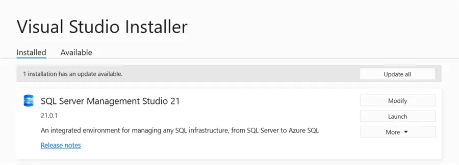 VS Installer.