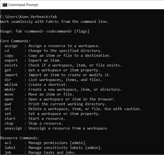 fabric cli