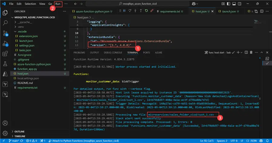 Test Blob Trigger Locally