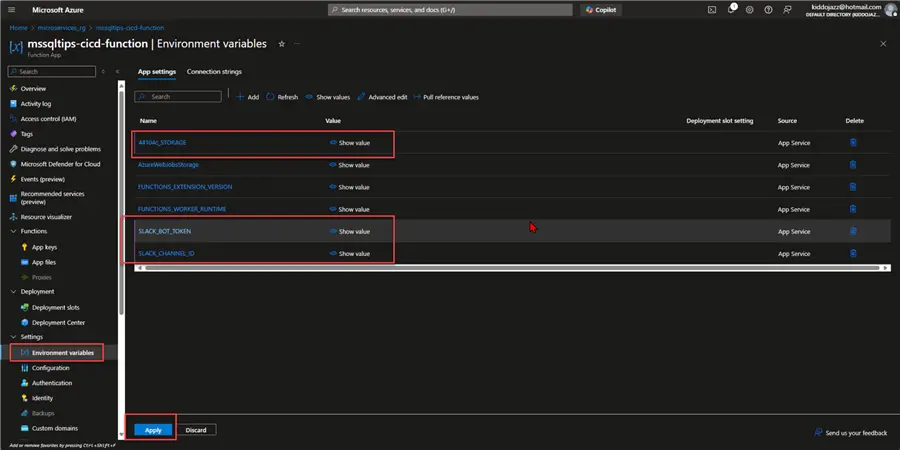 Set Environment Variables
