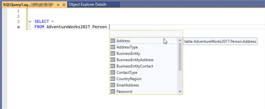 Intellisense