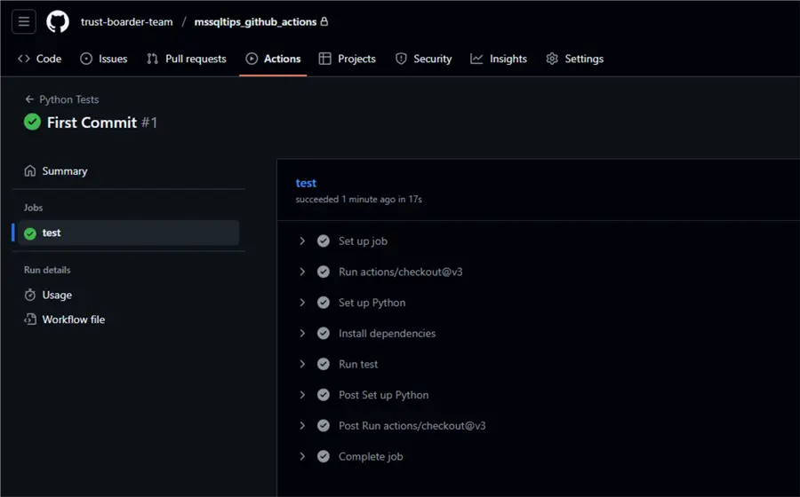 GitHub Actions Validate Workflow