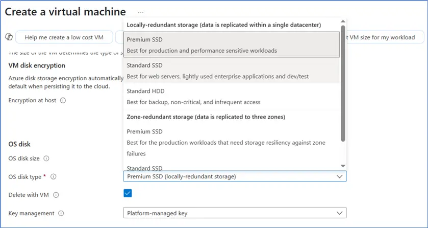 os disk config