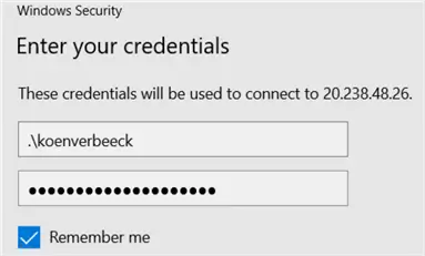 log in with local user account