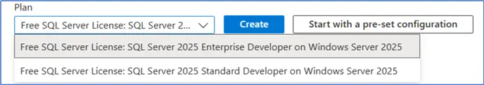two developer editions in SQL Server 2025