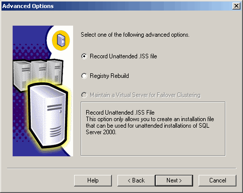 Choose Record An Unattended .ISS file