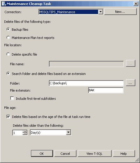 The Maintenance Cleanup Task