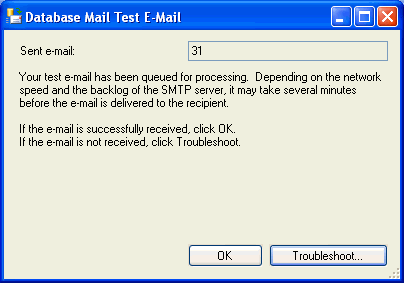 database mail check test email send