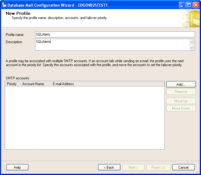 database mail new profile