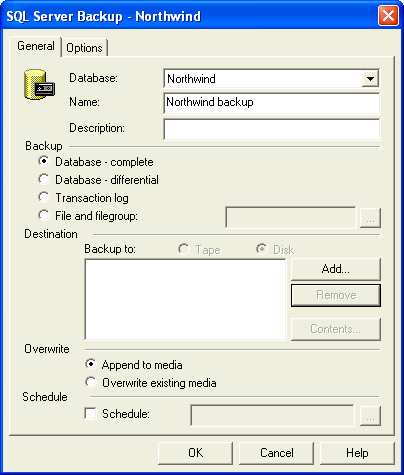 sql server backup