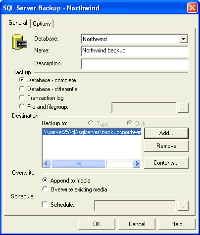sql server backup