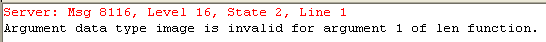 invalid argument error