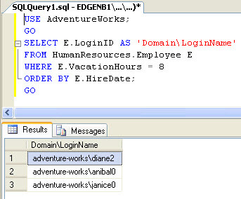 Aliasing tables in a SELECT statement example