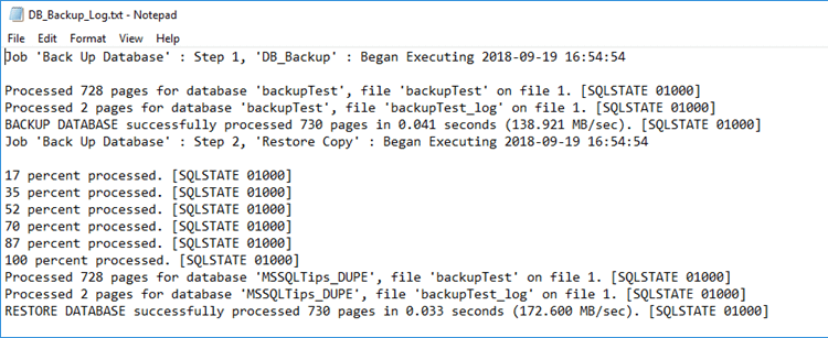 verbose logging multiple steps