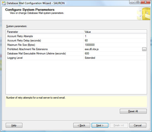 system parameters