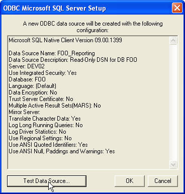 sql server setup