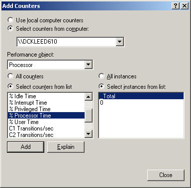 Setup Performance Monitor to collect SQL Server performance stats