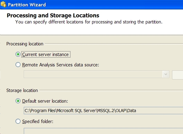 processing and storage locations