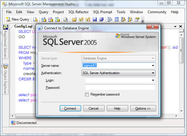 SQL Server Management Studio customized startup options